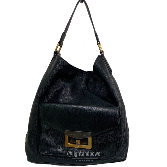 Marc By Marc Jacobs Handbags - Marc by Marc Jacobs Mixed Metal Black Hobo EUC